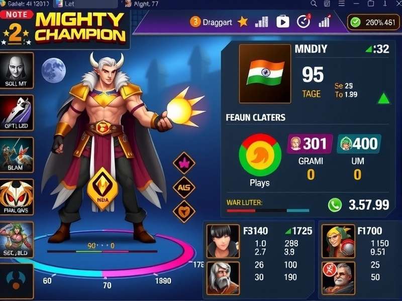 Mighty Champion India player statistics infographic