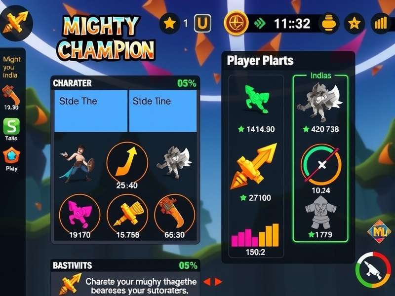 Mighty Champion gameplay screenshot showing character combat